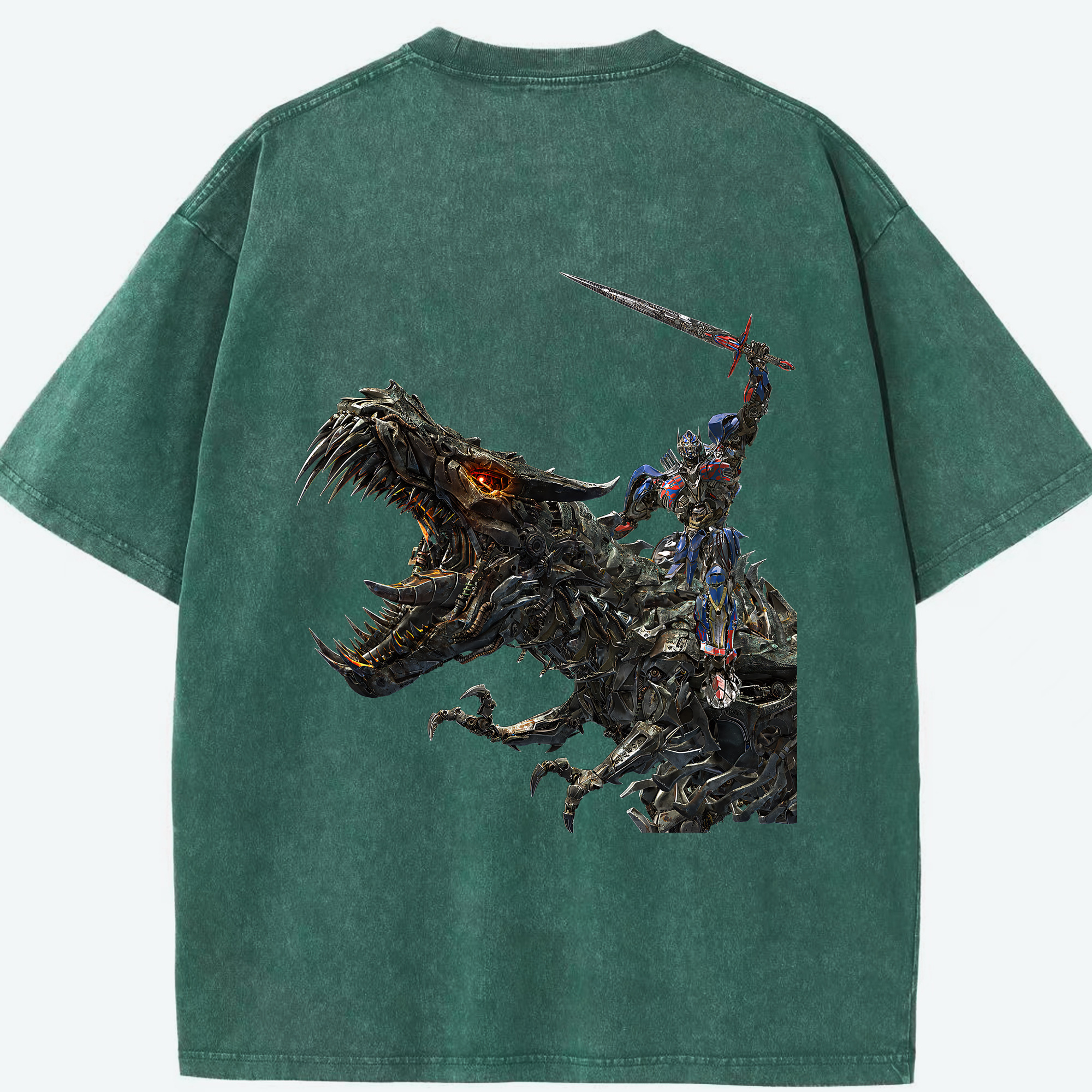 （画像用） Transformers トランスフォーマー 綿100% ヴィンテージ風 半袖Tシャツ（背面プリント）